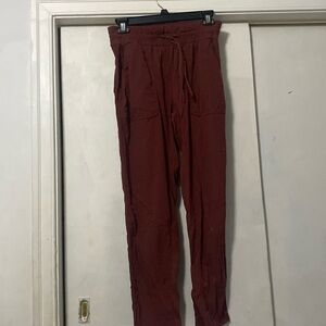 Lululemon size four burgundy dance studio pants (tighter fit towards the bottom)